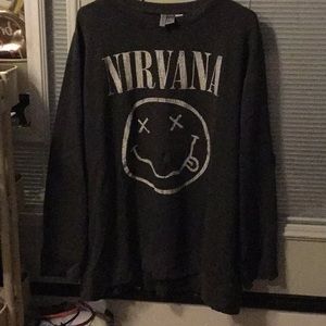Oversized sweatshirt with Nirvana logo